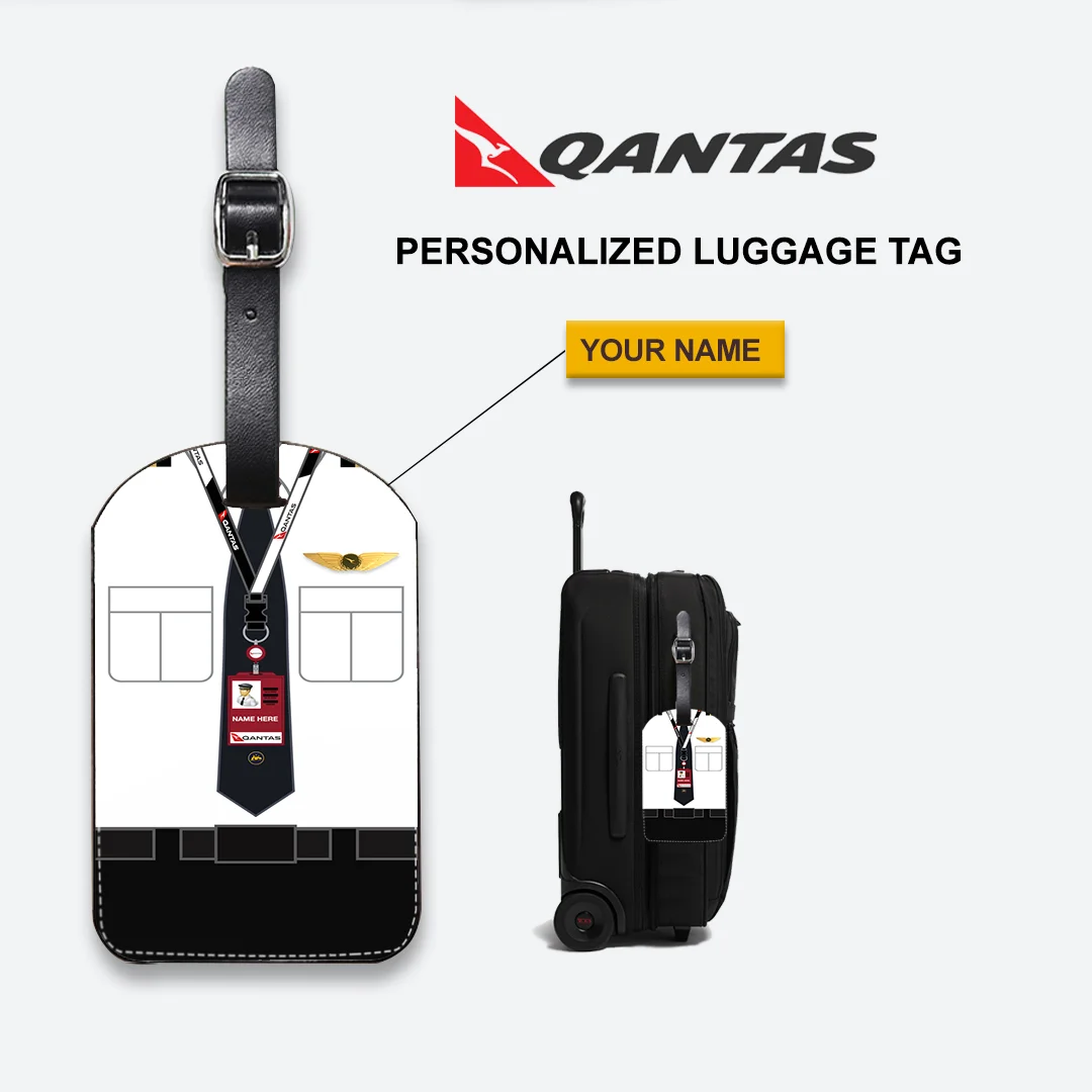Qantas Pilot Uniform Luggage Tag