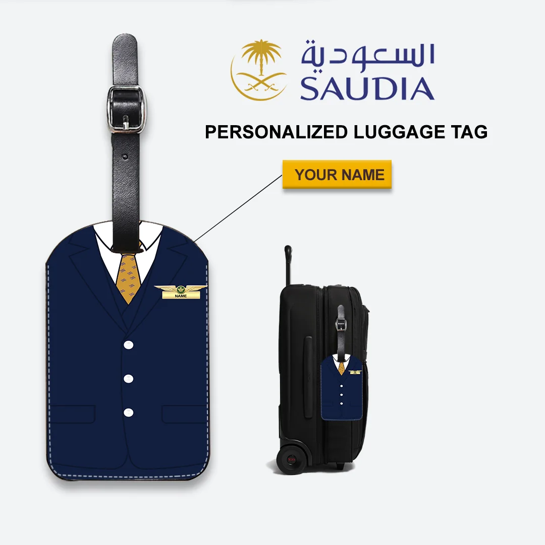 Saudia Male Yellow Cabin Crew Luggage Tag