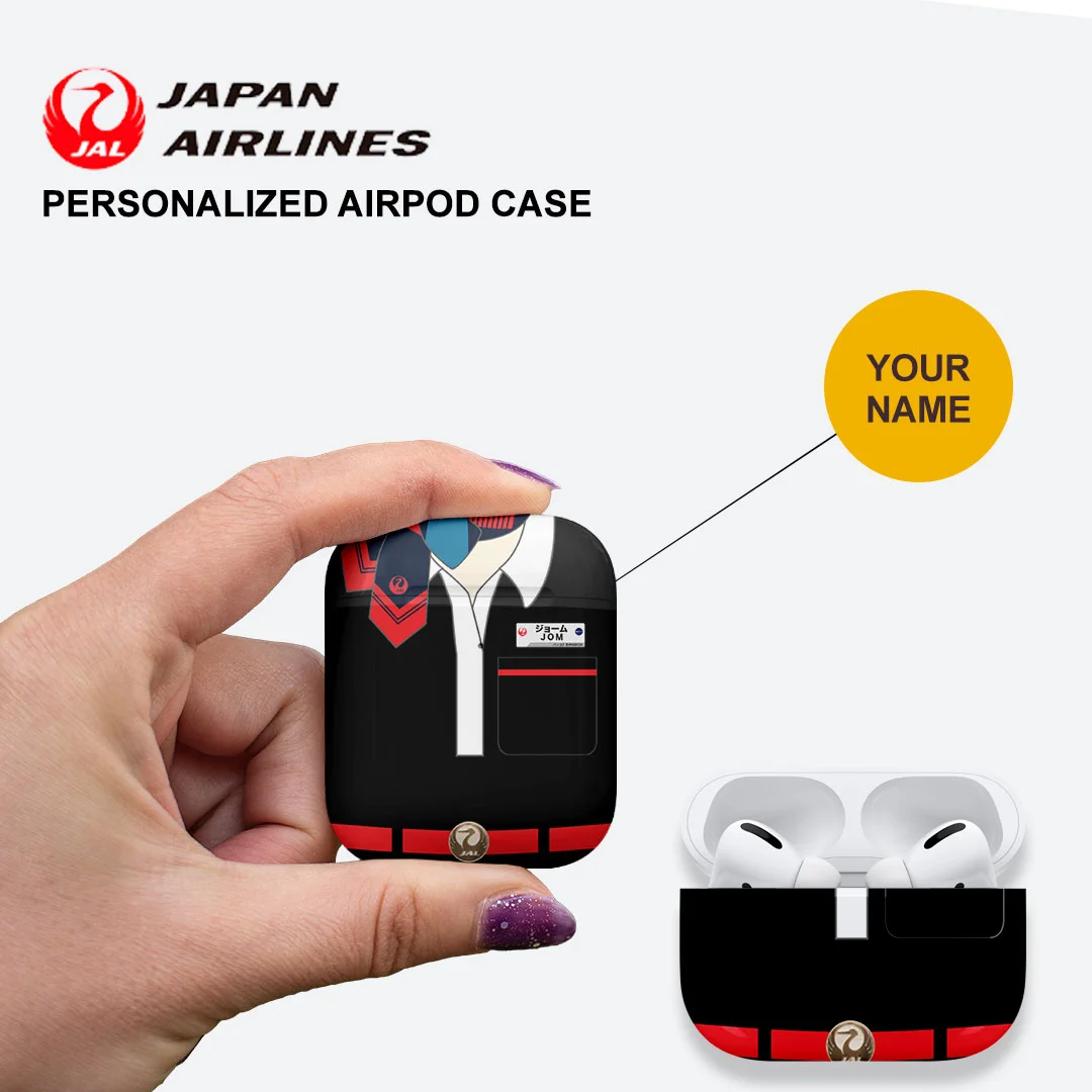 Japan Airlines Female Red Cabin Crew Airpods Case