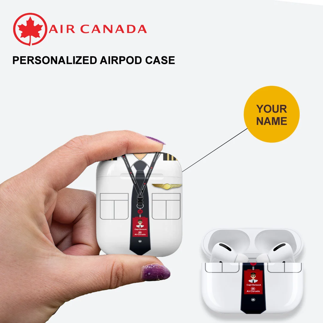 Air Canada Pilot Cabin Crew Airpods Case