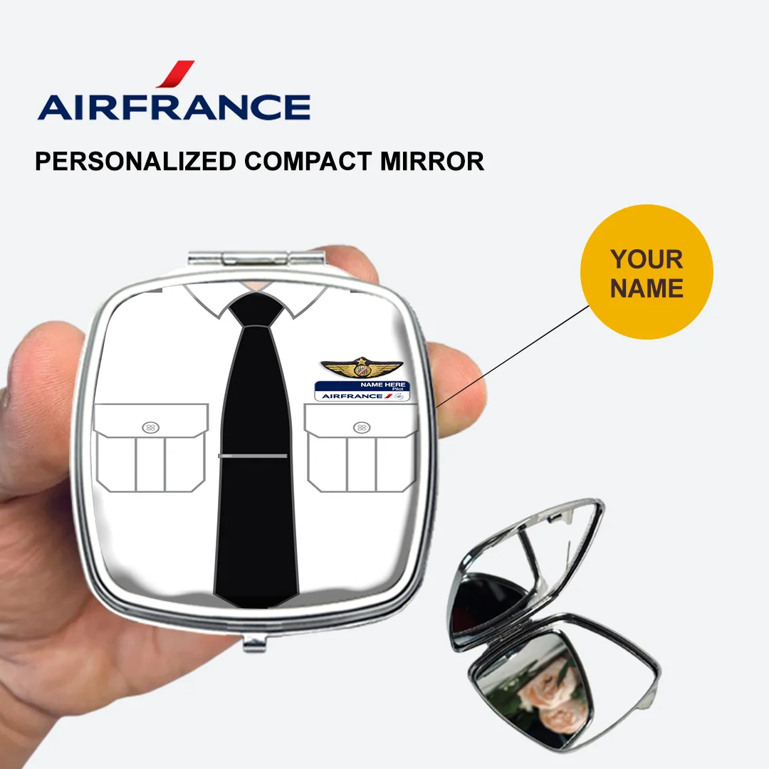 Air France Pilot Cabin Crew Compact Mirror