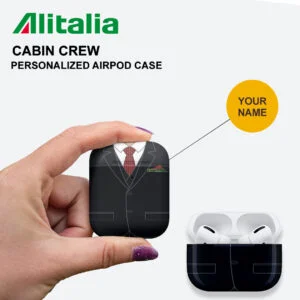 Alitalia Male Cabin Crew Airpods Case