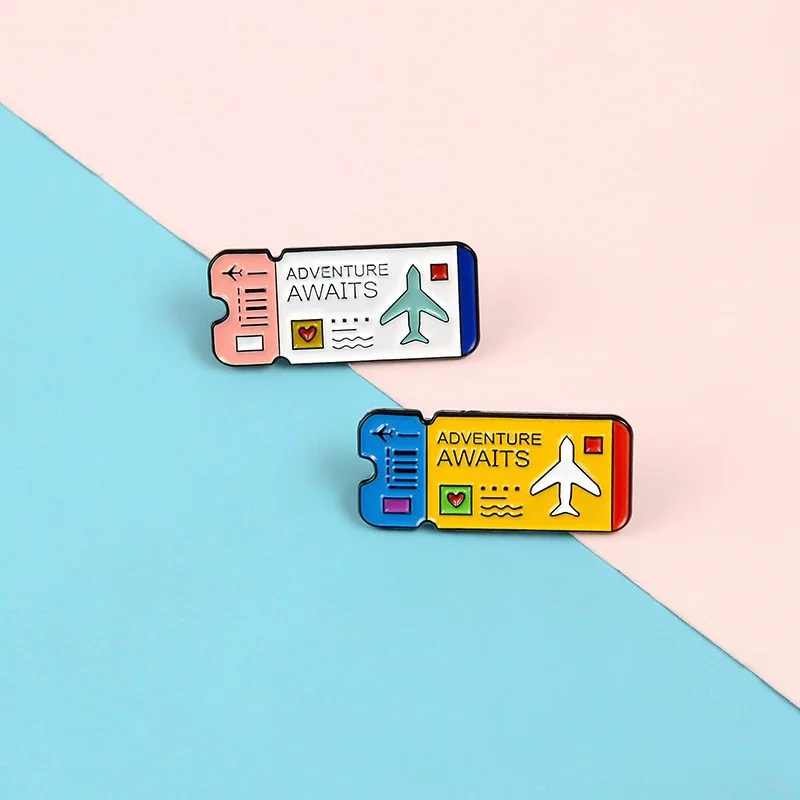 Flight Attendant Flight Ticket Pins