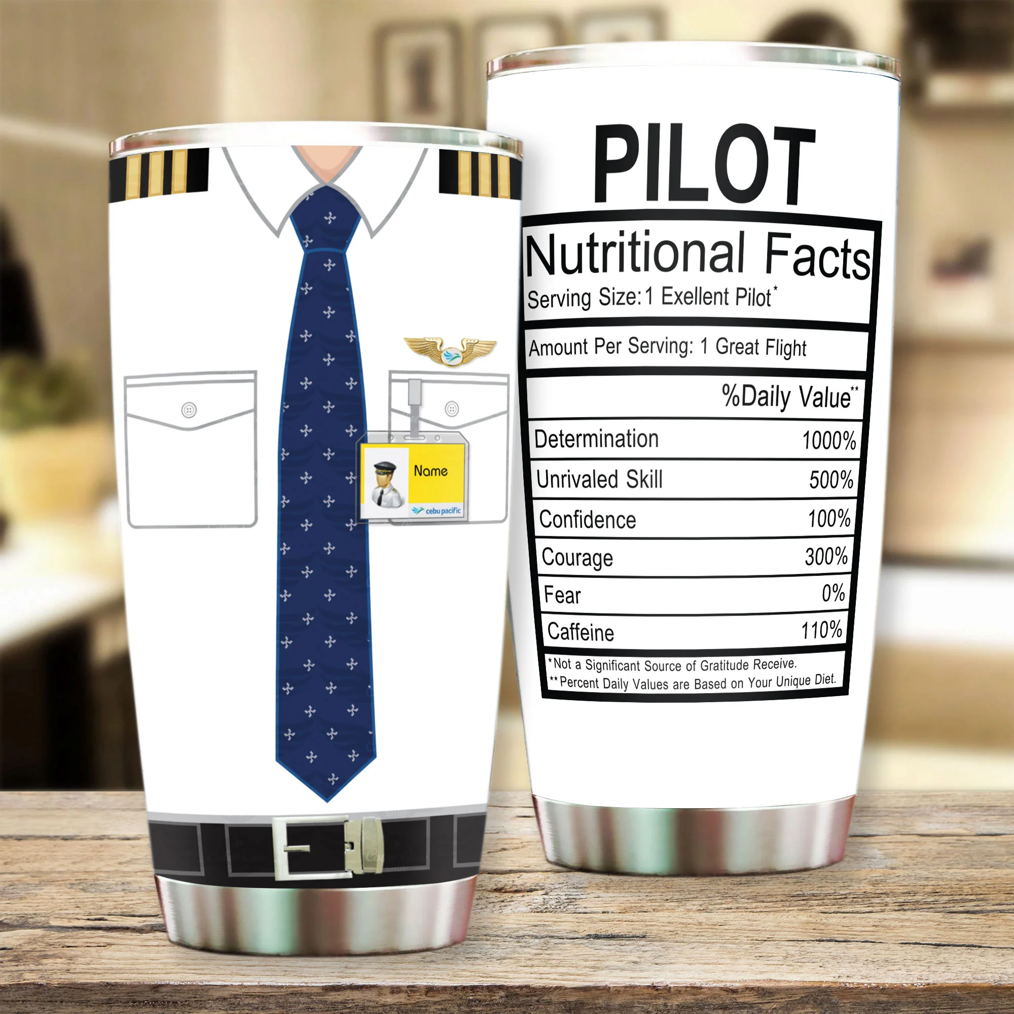 Cebu Pacific Pilot Personalized Flight Attendant Tumbler