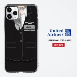 United Airlines Female Cabin Crew Uniform Phone Case