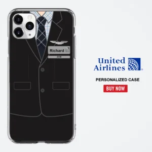 United Airlines Male Blue Cabin Crew Uniform Phone Case