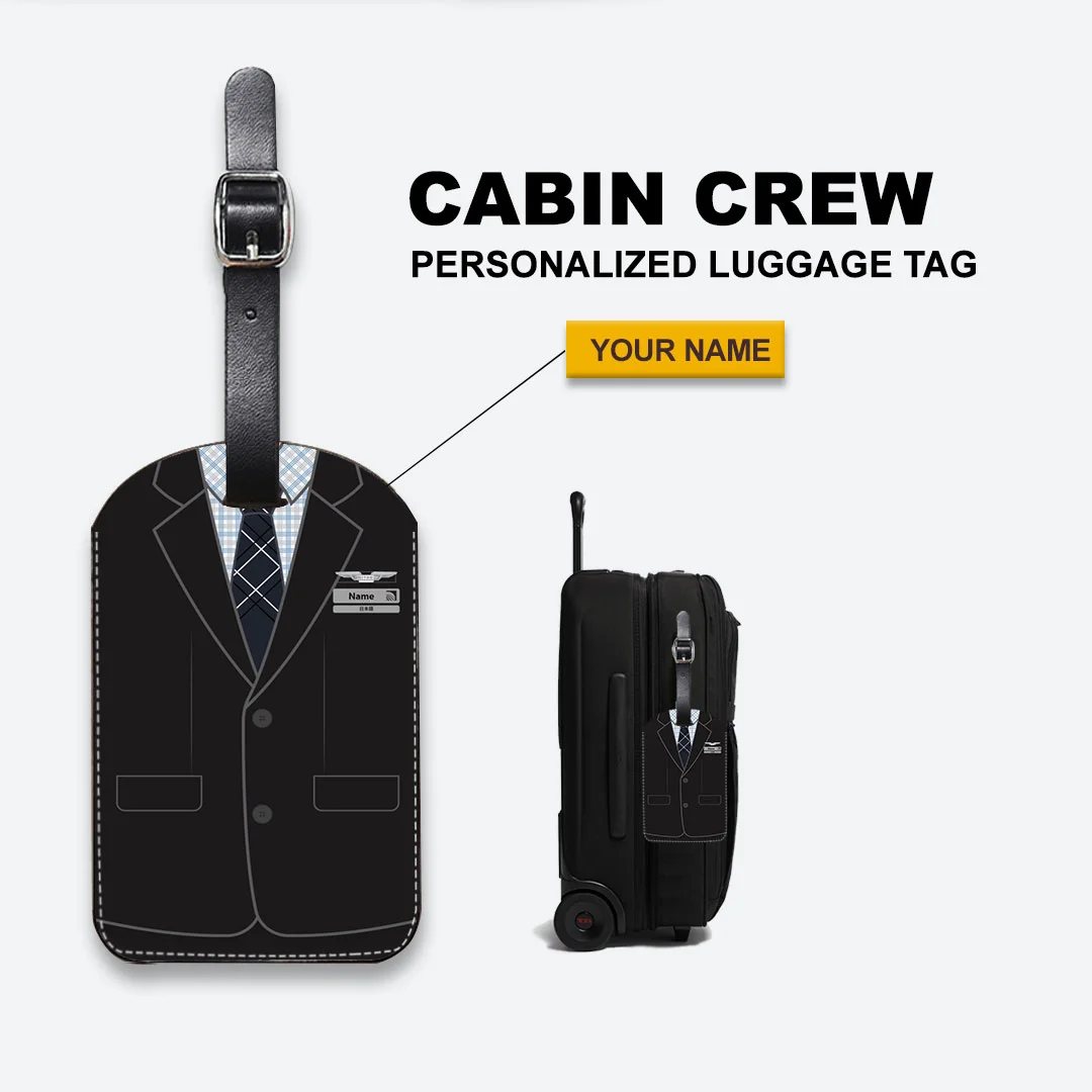 United Airlines Male Blue Cabin Crew Luggage Tag