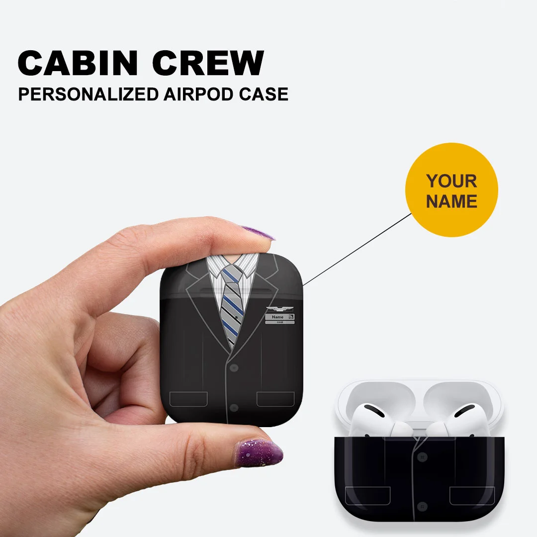 United Airlines Male Cabin Crew Airpods Case