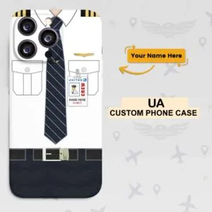 United Airlines Pilot Cabin Crew Uniform Phone Case