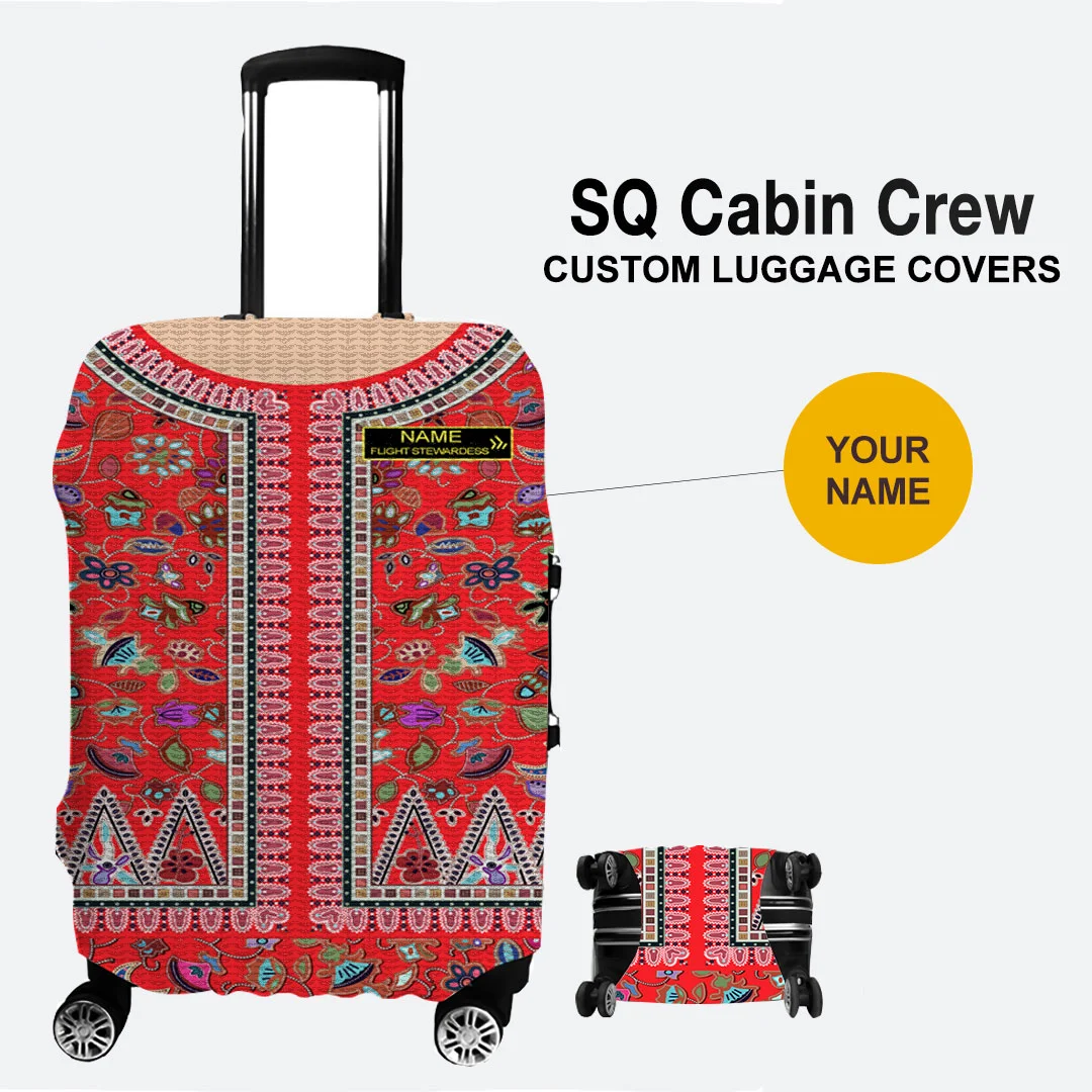 SQ Female Red Cabin Crew Uniform Luggage Cover