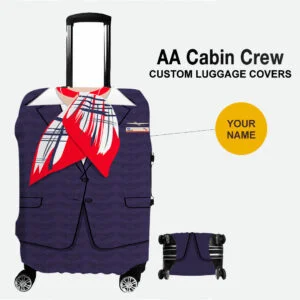 AA Female Red Cabin Crew Uniform Luggage Cover