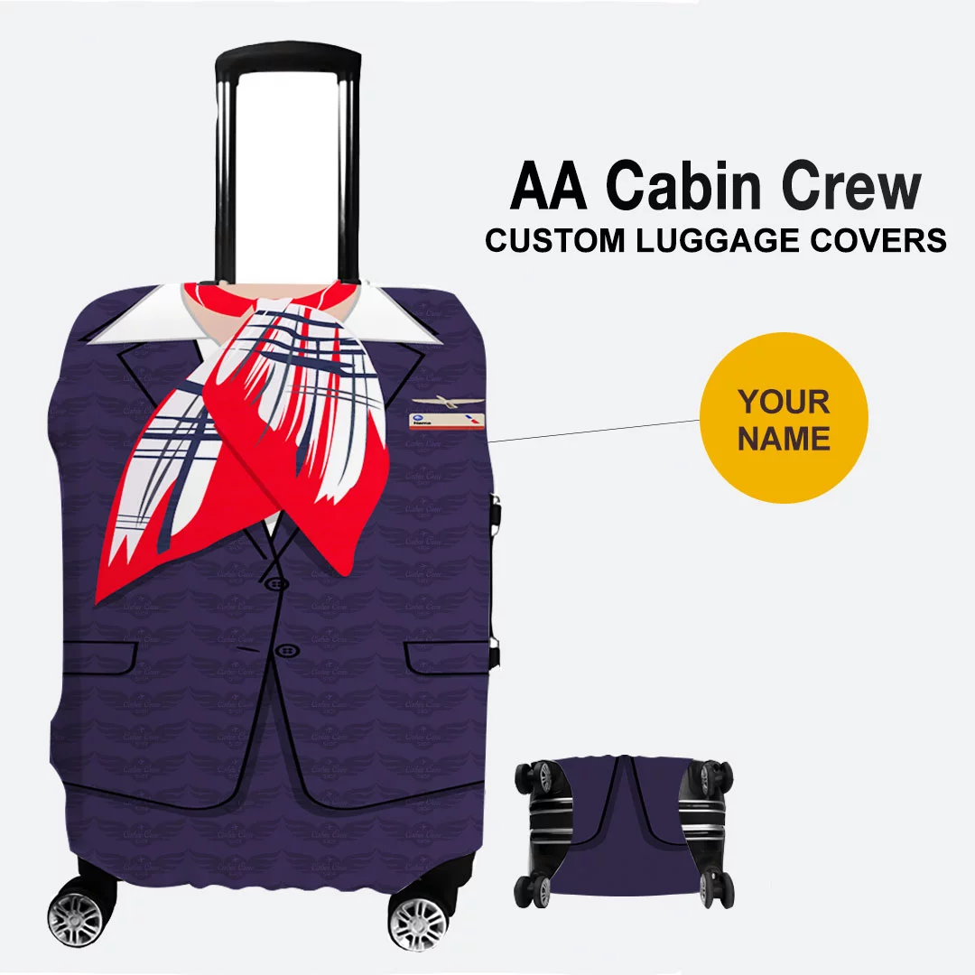 AA Female Red Cabin Crew Uniform Luggage Cover