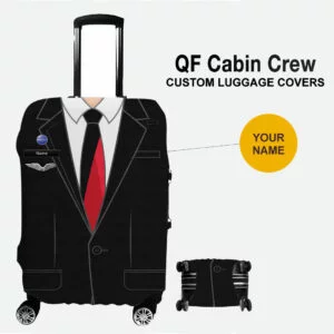 QF Male Flight Attendant Luggage Cover