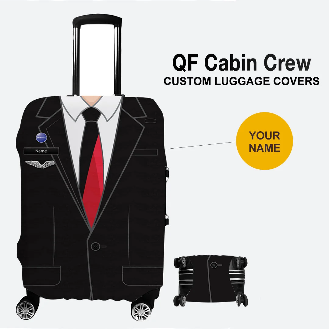 QF Male Flight Attendant Luggage Cover