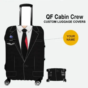 QF Male Cabin Manager Flight Attendant Luggage Cover