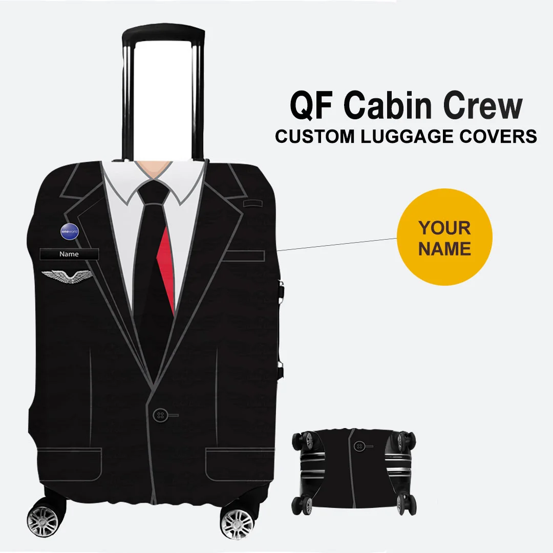 QF Male Cabin Manager Flight Attendant Luggage Cover