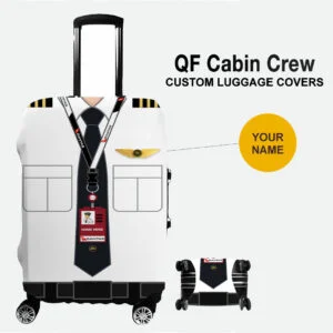 QF Pilot Uniform Luggage Cover