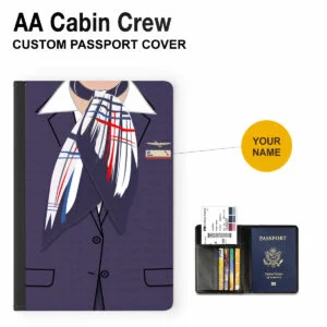 AA Female Flight Attendant Passport Cover