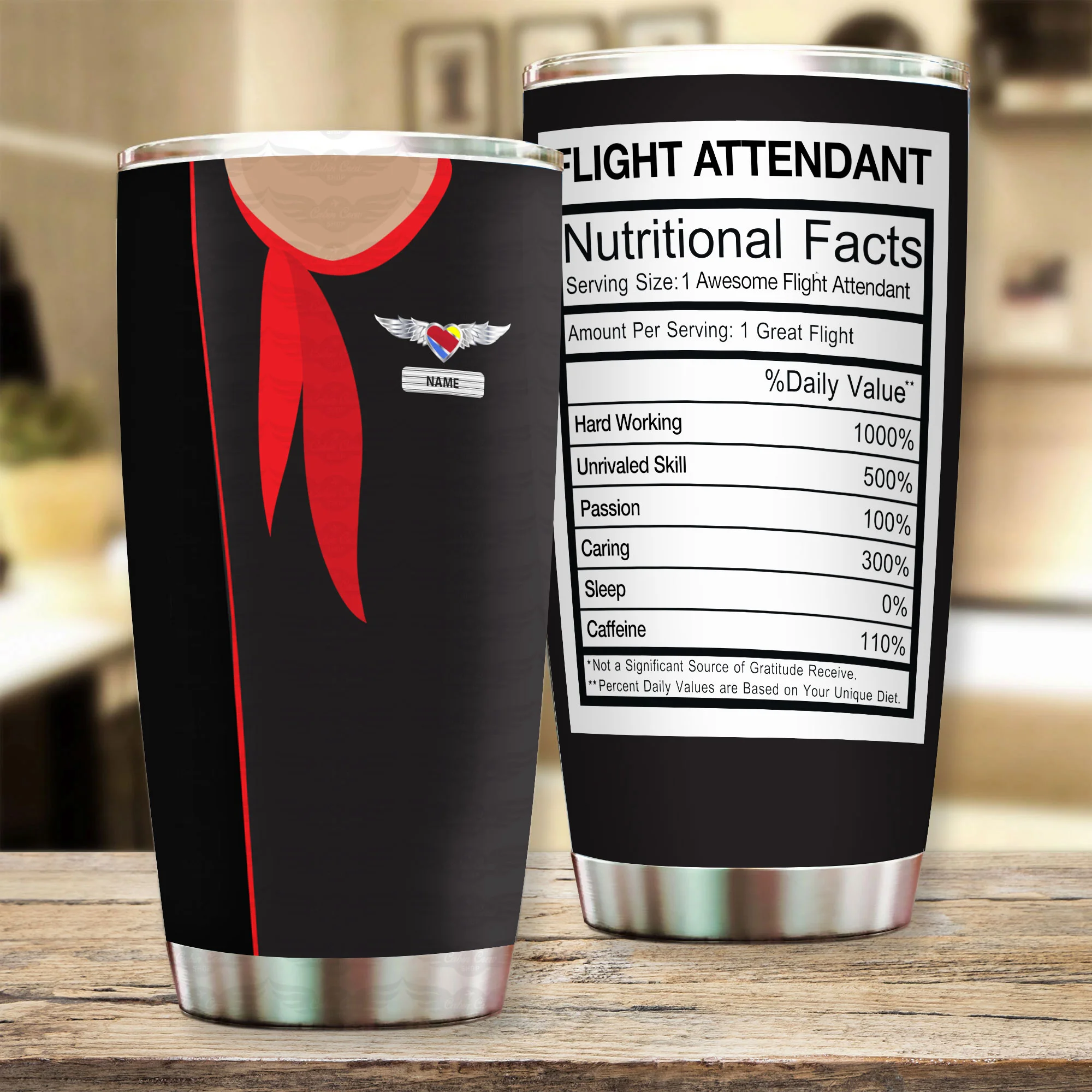 Southwest Airlines Black Uniform Cabin Crew Tumbler