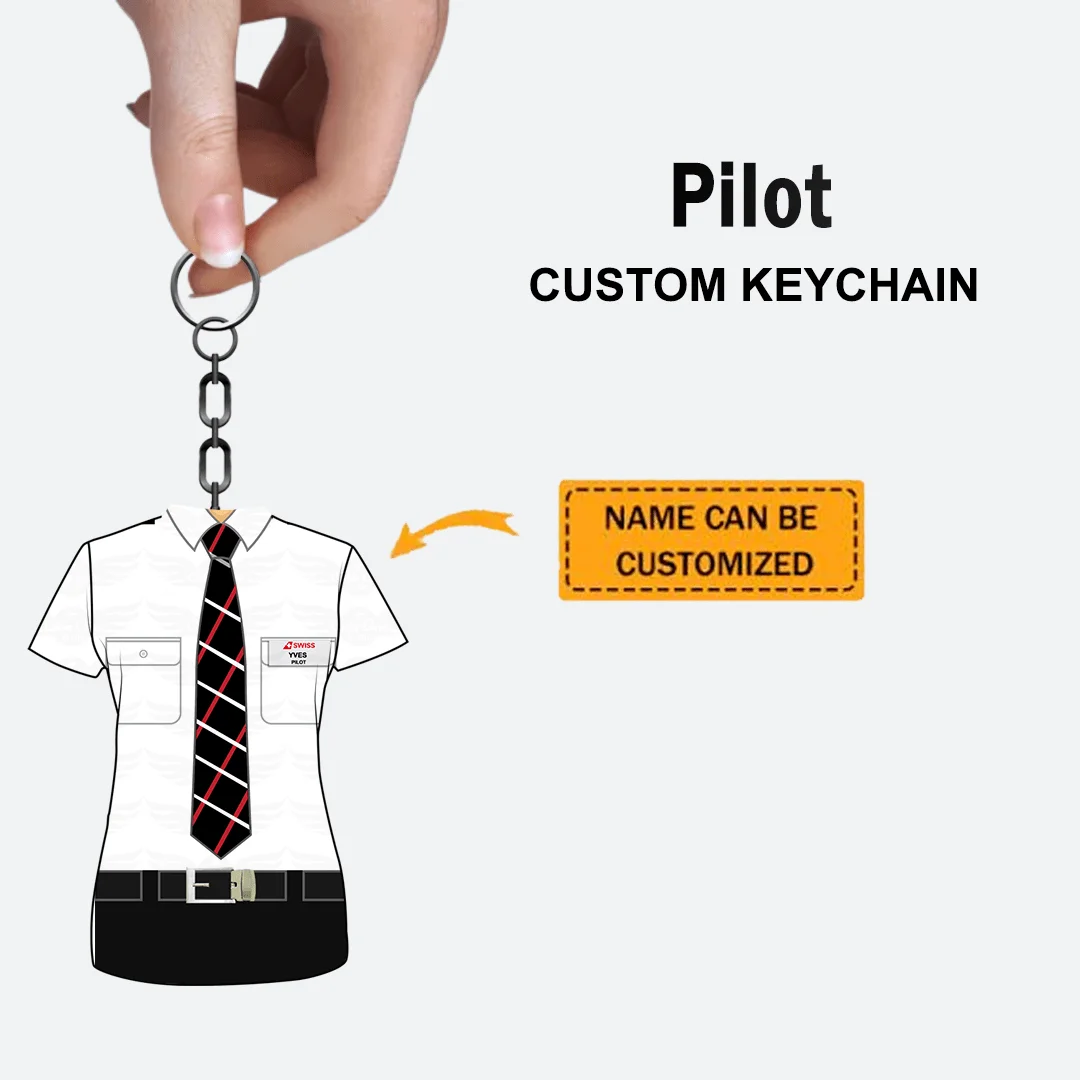 Swiss Air Pilot Uniform Keychain