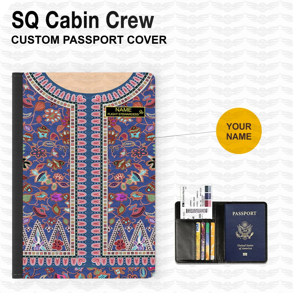 SQ Female Green Uniform Passport Cover