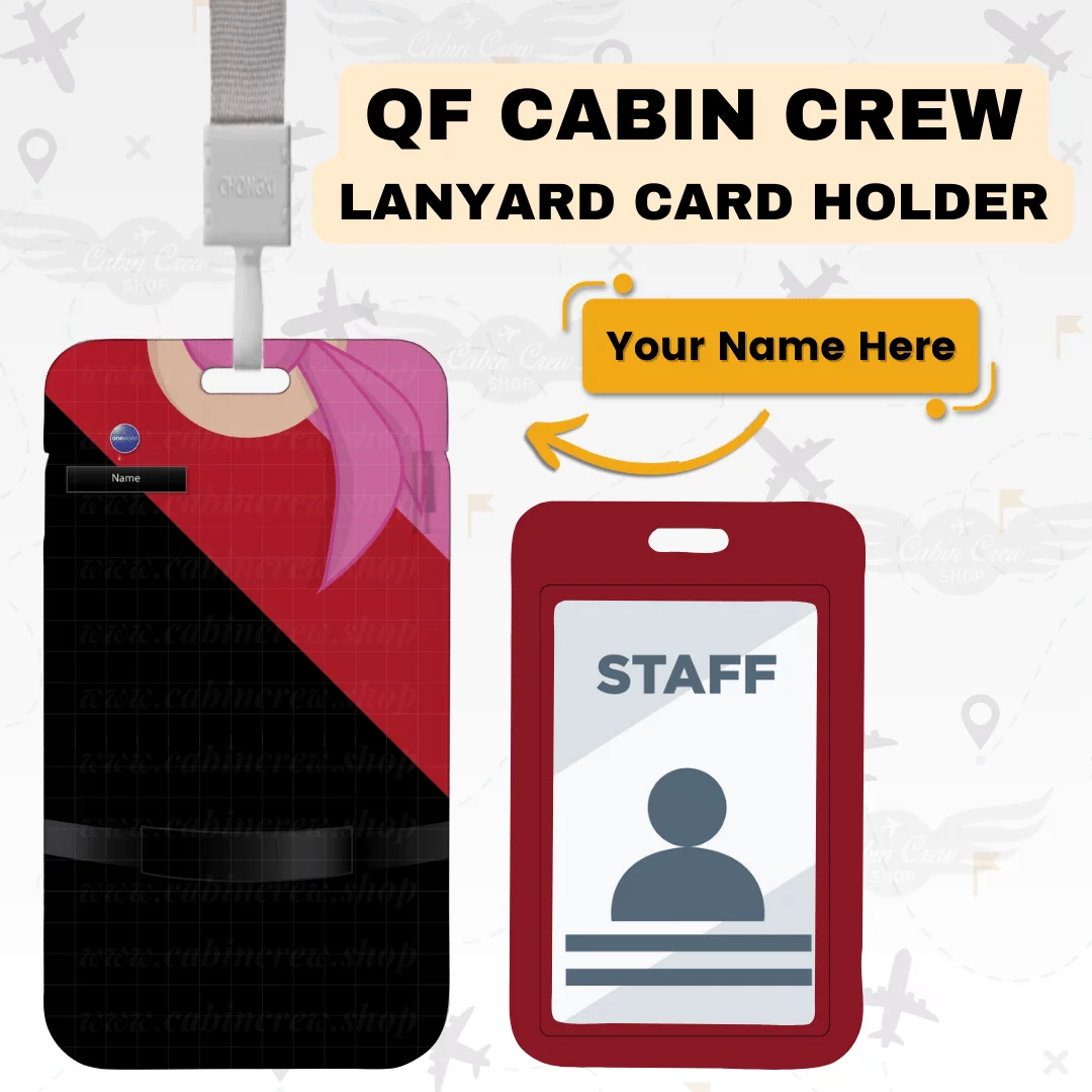 QF Cabin Crew Lanyard & ID Holder - Image 2