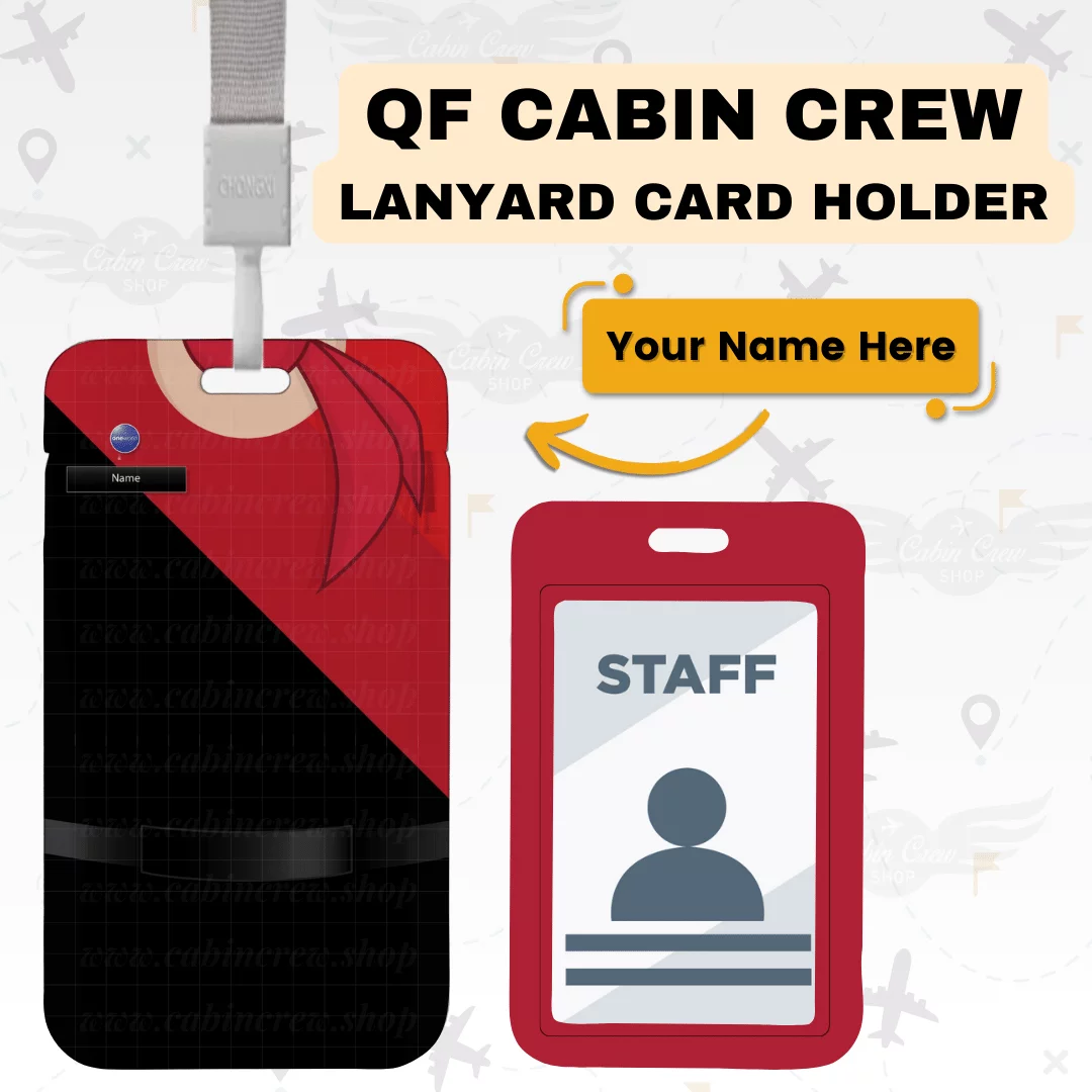 QF Cabin Crew Lanyard & ID Holder