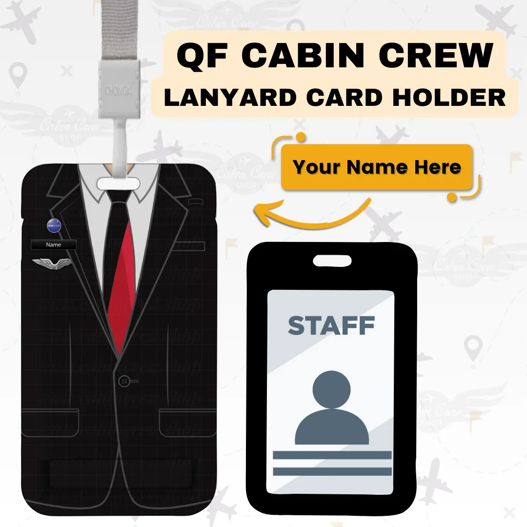 QF Cabin Crew Lanyard & ID Holder - Image 3