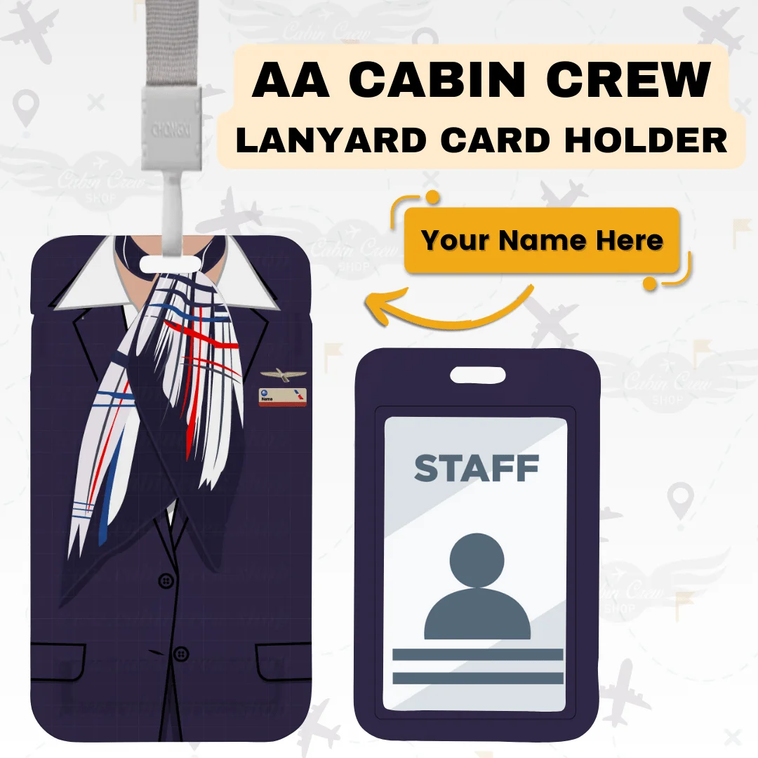 AA Cabin Crew Lanyard & ID Holder