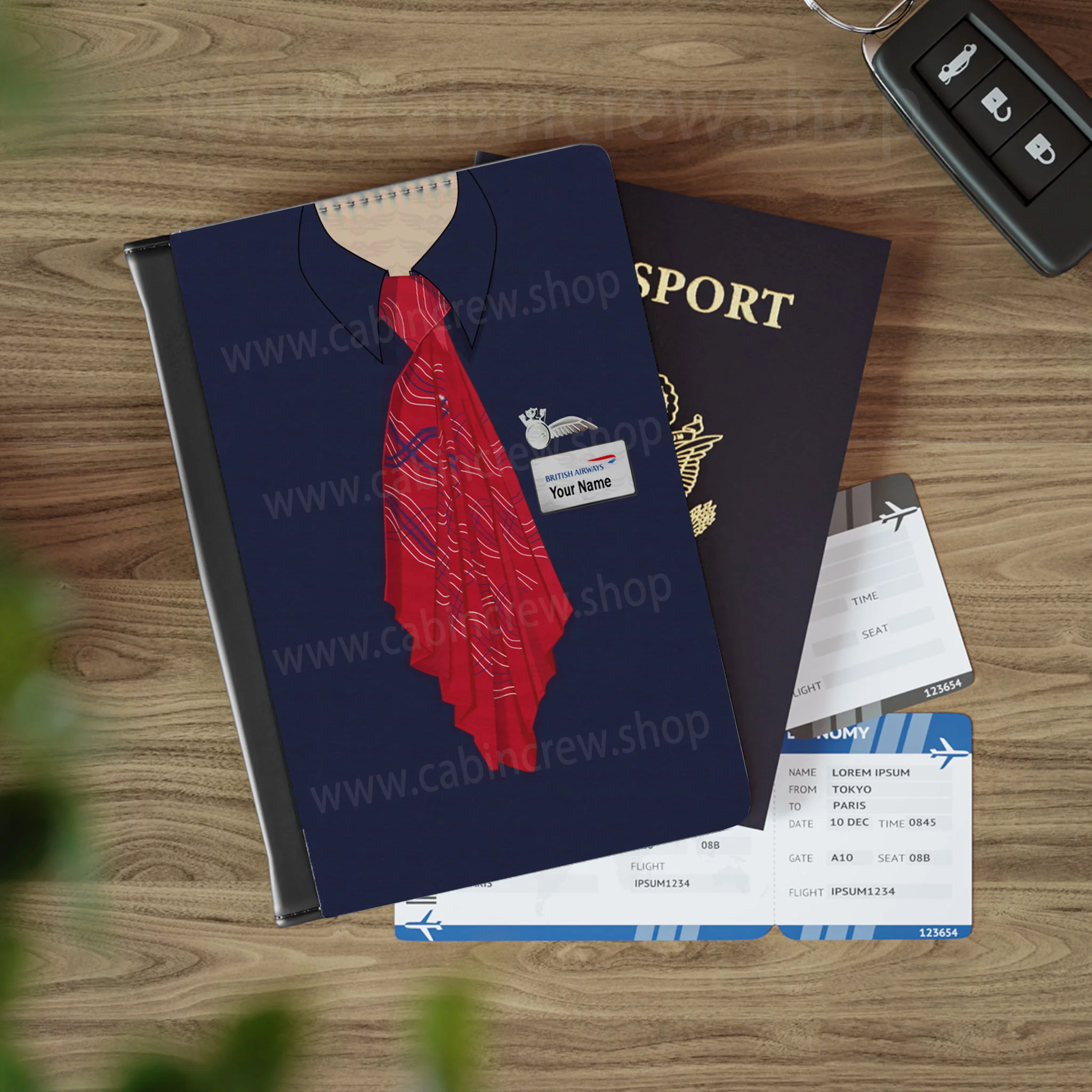 BA Flight Attendant Passport Cover