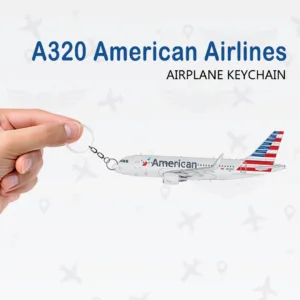 American Airlines A320 Airplane Keychain