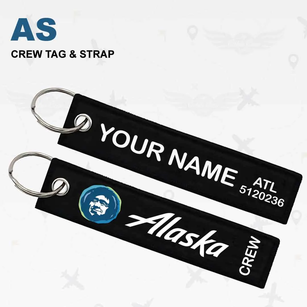 Alaska Airlines Cabin Crew Tag & Strap
