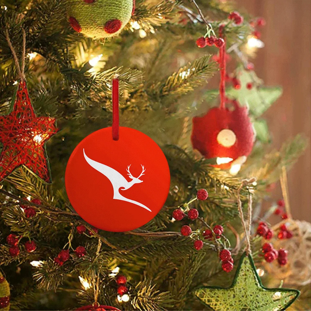 Qantas Reindeer Logo Ornament