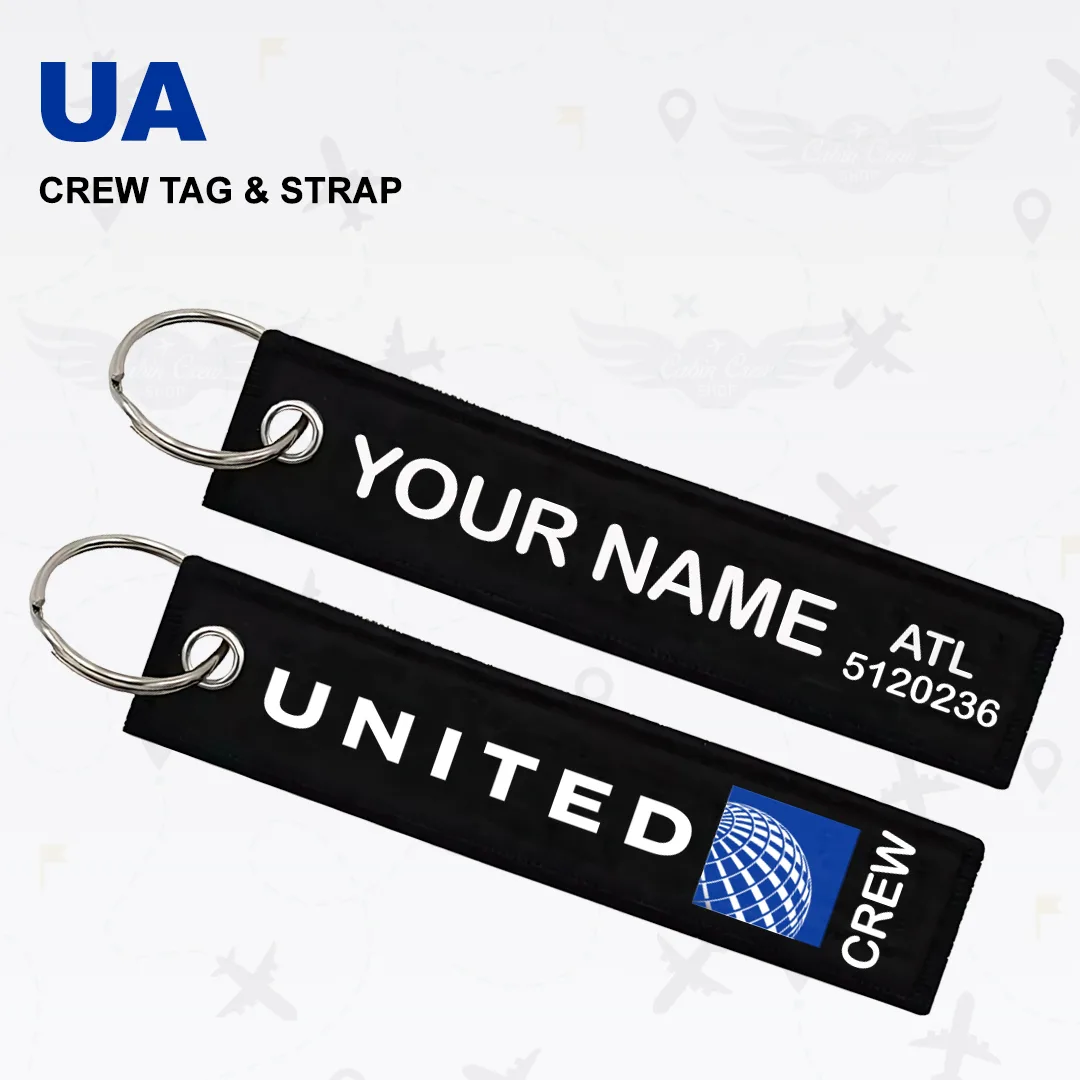 United Airlines Cabin Crew Tag & Strap