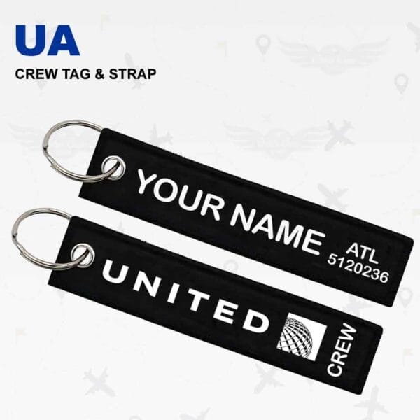 United Airlines Cabin Crew Tag & Strap